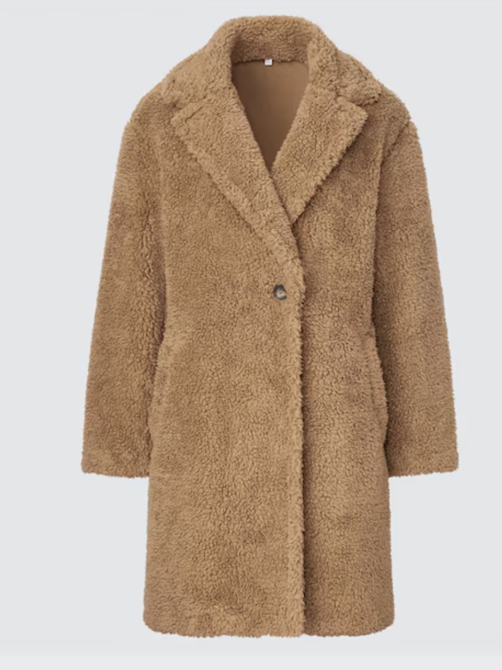 Uniqlo Teddy Fleece Coat - Camel Brown